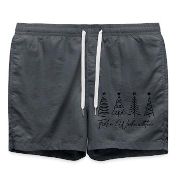 Frohe Weihnachten Weihnachtsbaum - Badeshorts - Anthrazit - Vorne - AI Model Male 185 light (185cm)