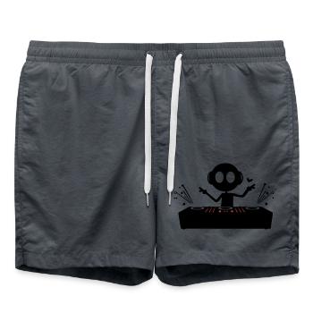 DJ Party Turntables - Swim Trunks - anthracite - Front - AI Model Male 185 light (185cm)