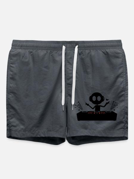 DJ Party Turntables - Badeshorts - Anthrazit