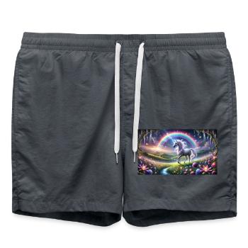 The Unicorn in Space - Unicorn in Space - Swim Trunks - anthracite - Front - AI Model Male 185 light (185cm)