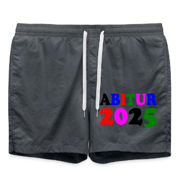 Abitur 2025 - Badeshorts - Anthrazit - Vorne - AI Model Male 185 light (185cm)
