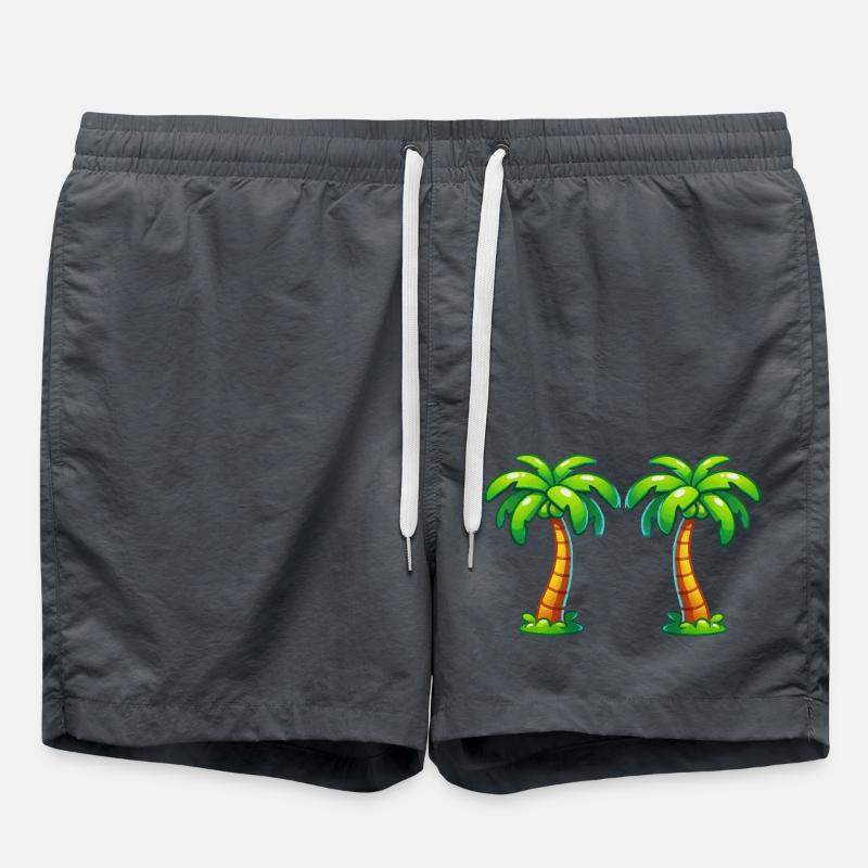 Palm trees - Swim Trunks - anthracite