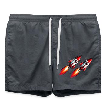 Rocket Comic - Swim Trunks - anthracite - Front - AI Model Male 185 light (185cm)