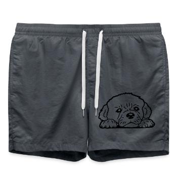 Puppy Dog Lies Good Cute Faithful Sweet Sweet Look - Swim Trunks - anthracite - Front - AI Model Male 185 light (185cm)