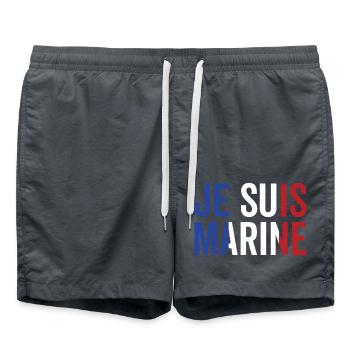Je suis Marine - Short de bain - charbon - Devant - AI Model Male 185 light (185cm)