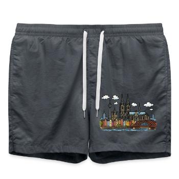 Horizon de Cologne - Short de bain - charbon - Devant - AI Model Male 185 light (185cm)
