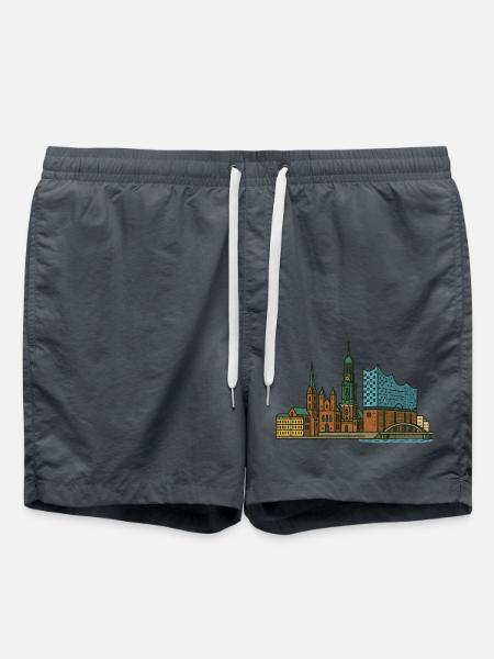 Hamburg Skyline - Swim Trunks - anthracite