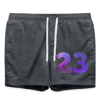 Numéro 23 galaxie - Short de bain - charbon - Devant - AI Model Male 185 light (185cm)