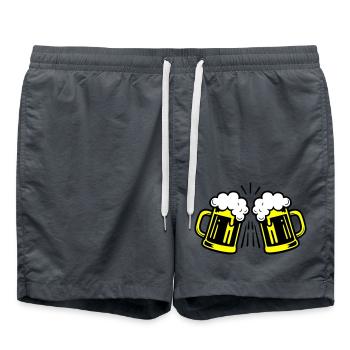 Symbole de la bière Verre à bière - Short de bain - charbon - Devant - AI Model Male 185 light (185cm)