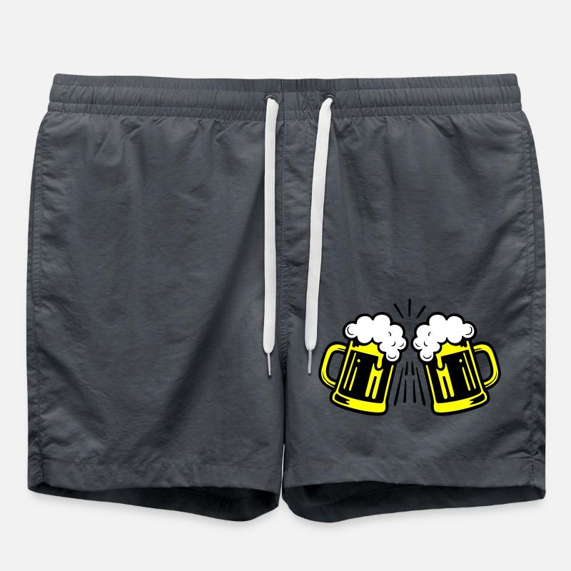 Bier Symbol Bierglas - Badeshorts - Anthrazit