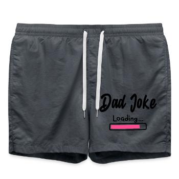 Dad Joke Loading Lustiger Vater Spruch Geschenk - Badeshorts - Anthrazit - Vorne - AI Model Male 185 light (185cm)