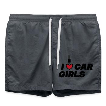 J’aime les filles de voiture / Auto Tuning Designs - Short de bain - charbon - Devant - AI Model Male 185 light (185cm)