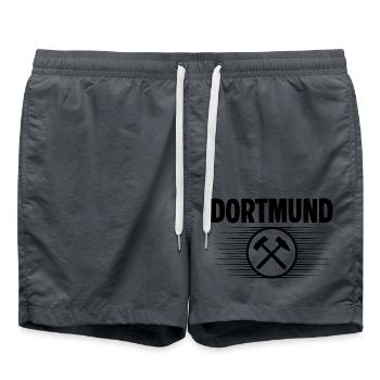 Dortmund Glueck auf - Badeshorts - Anthrazit - Vorne - AI Model Male 185 light (185cm)
