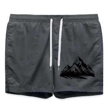 Berge Natur - Badeshorts - Anthrazit - Vorne - AI Model Male 185 light (185cm)