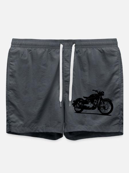 Moto classique vélo015 - Short de bain - charbon