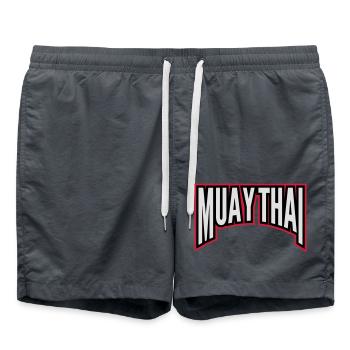 muay thai - Short de bain - charbon - Devant - AI Model Male 185 light (185cm)