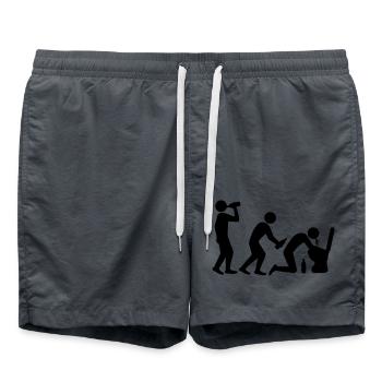 Drunken Evolution - Swim Trunks - anthracite - Front - AI Model Male 185 light (185cm)
