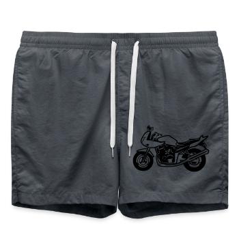 Moto vélo nu SportTouring - Short de bain - charbon - Devant - AI Model Male 185 light (185cm)