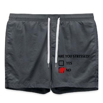 Est-ce que vous êtes stressé ? - T’es stressé ? - Short de bain - charbon - Devant - AI Model Male 185 light (185cm)