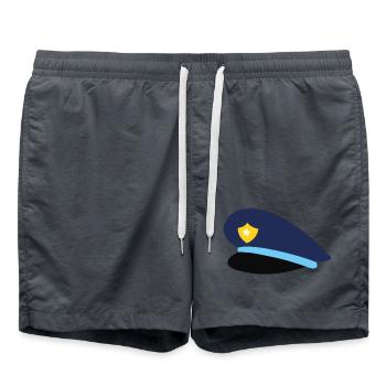 Chapeau de police - Short de bain - charbon - Devant - AI Model Male 185 light (185cm)
