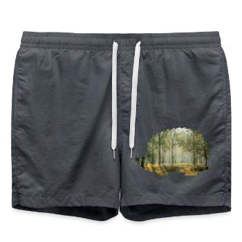 forêt 9 hérisson avec forêt - Short de bain - charbon - Devant - AI Model Male 185 light (185cm)