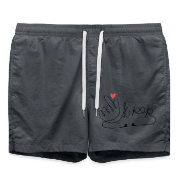 K-pop Korean Pop - Short de bain - charbon - Devant - AI Model Male 185 light (185cm)