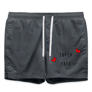 GREAT DAD. Dad - Swim Trunks - anthracite - Front - AI Model Male 185 light (185cm)