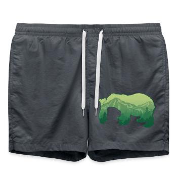 Cadeau d’amoureux d’animal d’ours et d’ours de montagne d’ours d’ours - Short de bain - charbon - Devant - AI Model Male 185 light (185cm)