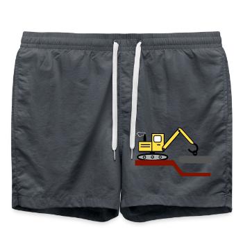 Excavatrice - Short de bain - charbon - Devant - AI Model Male 185 light (185cm)