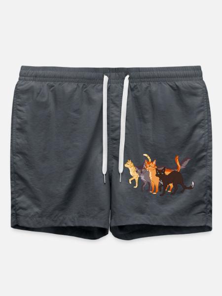 Warrior Cats Feuerstern Firestar Greystripe Katze - Badeshorts - Anthrazit
