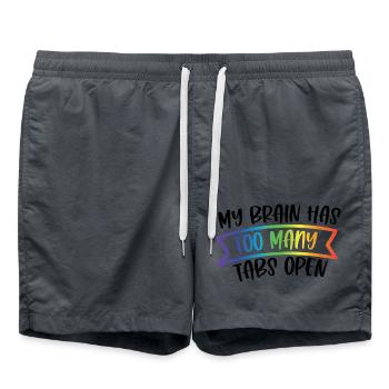 ADHD - Swim Trunks - anthracite - Front - AI Model Male 185 light (185cm)