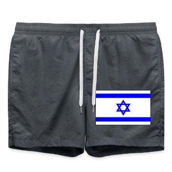 Israël - Short de bain - charbon - Devant - AI Model Male 185 light (185cm)