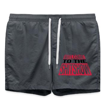 Bienvenue Shitshow Crazy - Short de bain - charbon - Devant - AI Model Male 185 light (185cm)