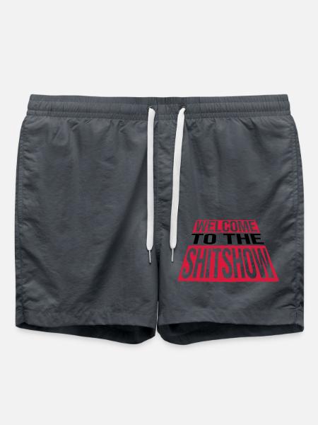 Welcome Shitshow Crazy - Swim Trunks - anthracite