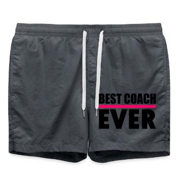 Best coach ever - Short de bain - charbon - Devant - AI Model Male 185 light (185cm)