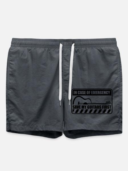 Warning Save My Guitars - Swim Trunks - anthracite