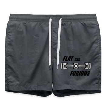 Flat and Furious - Swim Trunks - anthracite - Front - AI Model Male 185 light (185cm)