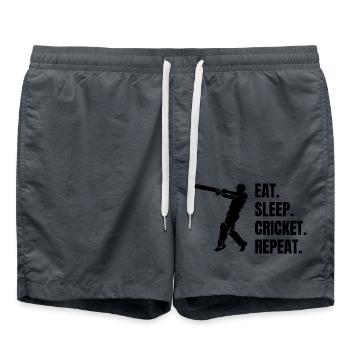 Cadeau de cricket disant Cricket Fan Team Cricket - Short de bain - charbon - Devant - AI Model Male 185 light (185cm)