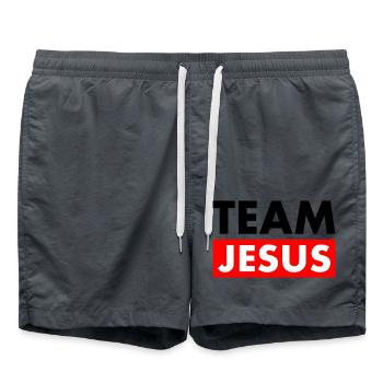 Team jesus - Badeshorts - Anthrazit - Vorne - AI Model Male 185 light (185cm)