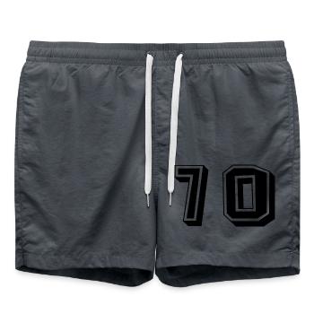70 YEARS. 70th ANNIVERSARY. ANNIVERSARY 70 YEARS. 70 - Swim Trunks - anthracite - Front - AI Model Male 185 light (185cm)