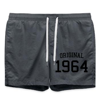 Original 1964 60e anniversaire hommes femmes 60 ans - Short de bain - charbon - Devant - AI Model Male 185 light (185cm)