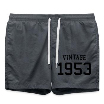 Millésime 1953 - 70 ans, cadeau 70e anniversaire - Short de bain - charbon - Devant - AI Model Male 185 light (185cm)