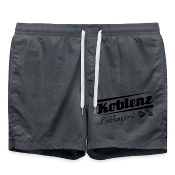 Koblenz - Lieblingsort mit Stadtnamen - Badeshorts - Anthrazit - Vorne - AI Model Male 185 light (185cm)