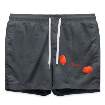 Gemini Poppy Poppy Zodiac Sign Gemini - Swim Trunks - anthracite - Front - AI Model Male 185 light (185cm)