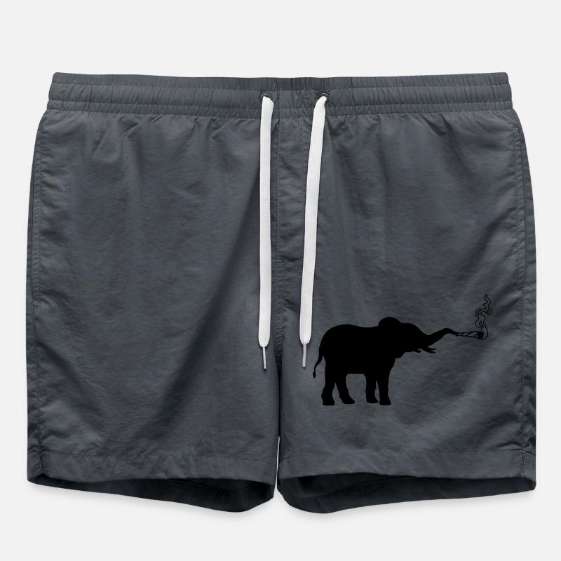 Joint Weed Smoking Elephant - Swim Trunks - anthracite