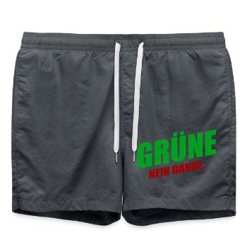 Grüne nein danke - Badeshorts - Anthrazit - Vorne - AI Model Male 185 light (185cm)