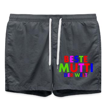 Beste mutti der welt - Badeshorts - Anthrazit - Vorne - AI Model Male 185 light (185cm)