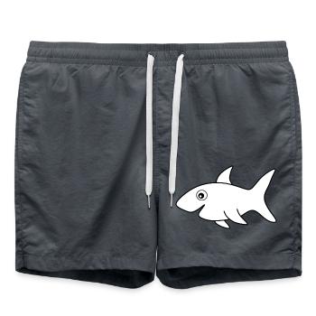 Shark Sharks Fish Fishing - Swim Trunks - anthracite - Front - AI Model Male 185 light (185cm)