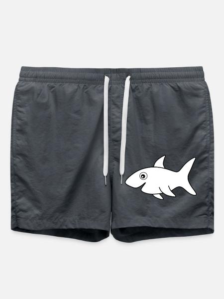 Haifisch Haie Fisch angeln - Badeshorts - Anthrazit
