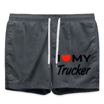Trucker - Badeshorts - Anthrazit - Vorne - AI Model Male 185 light (185cm)